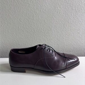 George Cleverley Leather Brogues loafer burgundy color amputee 11.
